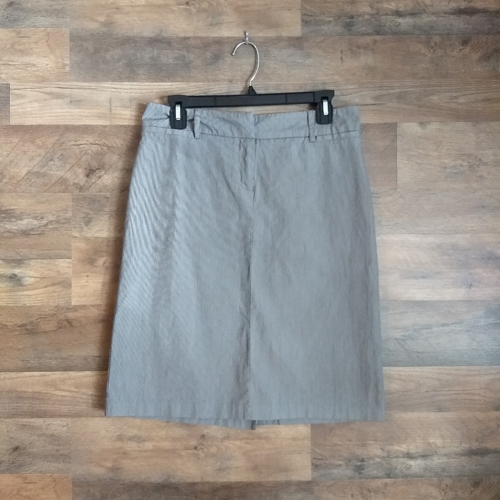 New York and Company Fitted Pinstripe Skirt